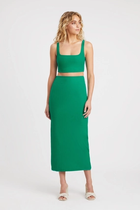 Staple Rib Midi Skirt womens jeans online discount