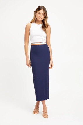 Staple Rib Midi Skirt womens jeans online discount