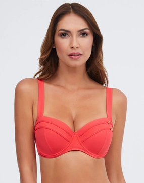 Stella Balcony Bikini Top - Coral Swim Womens - one-pieces cheap