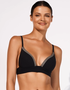 Stratum Bralette Bikini Top - Black Sand Swim Womens - beachwear discount
