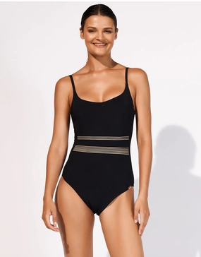 Stratum Underwired Swimsuit - Black Sand Maryan Mehlhorn - Maryan Mehlhorn dresses