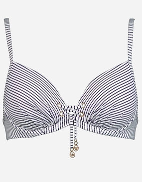Strawberry Kiss Underwired Bikini Top - White Night Blue Swim Womens - swimsuits outlet