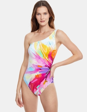 Summer in Capri One Shoulder Swimsuit Gottex - Gottex swimsuits discount
