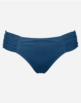 Summer Solids Ruched Side Bikini Bottom - Indian Ink Swim Womens - crochet bikinis sale