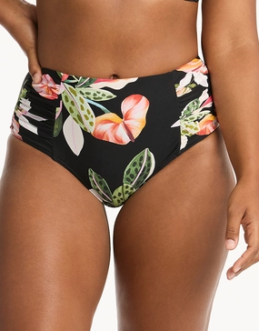 Sundown High Waist Gathered Side Bikini Pant Sea Level - Sea Level swimwear clearance