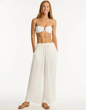 Sunset Beach Pant - White Sea Level - Sea Level swimwear clearance