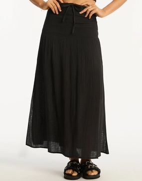 Sunset Beach Skirt - Black Sea Level - Sea Level swimwear clearance