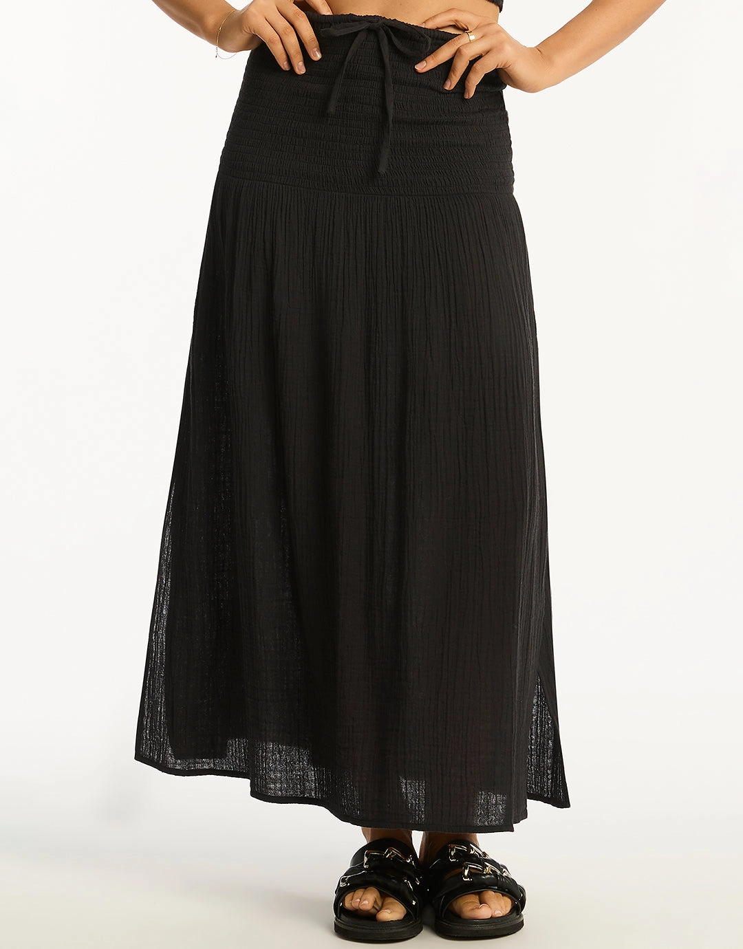 Sunset Beach Skirt - Black Sea Level - Sea Level swimwear clearance