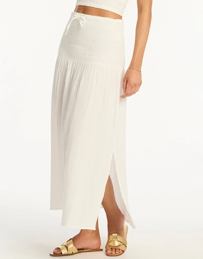 Sunset Beach Skirt - White Sea Level - Sea Level swimwear clearance
