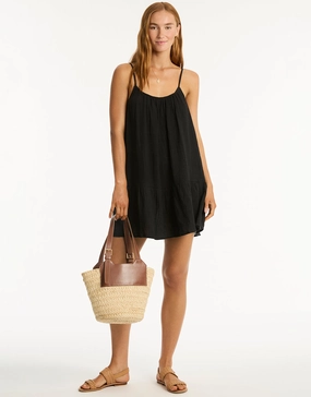 Sunset Short Sundress - Black Sea Level - Sea Level swimwear clearance
