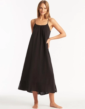 Sunset Sun Dress - Black Sea Level - Sea Level swimwear clearance