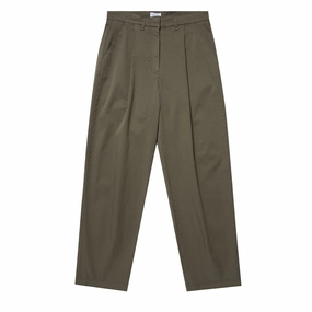 Sunspel Womens Pleated Chino Pale Khaki womens pants flash sale