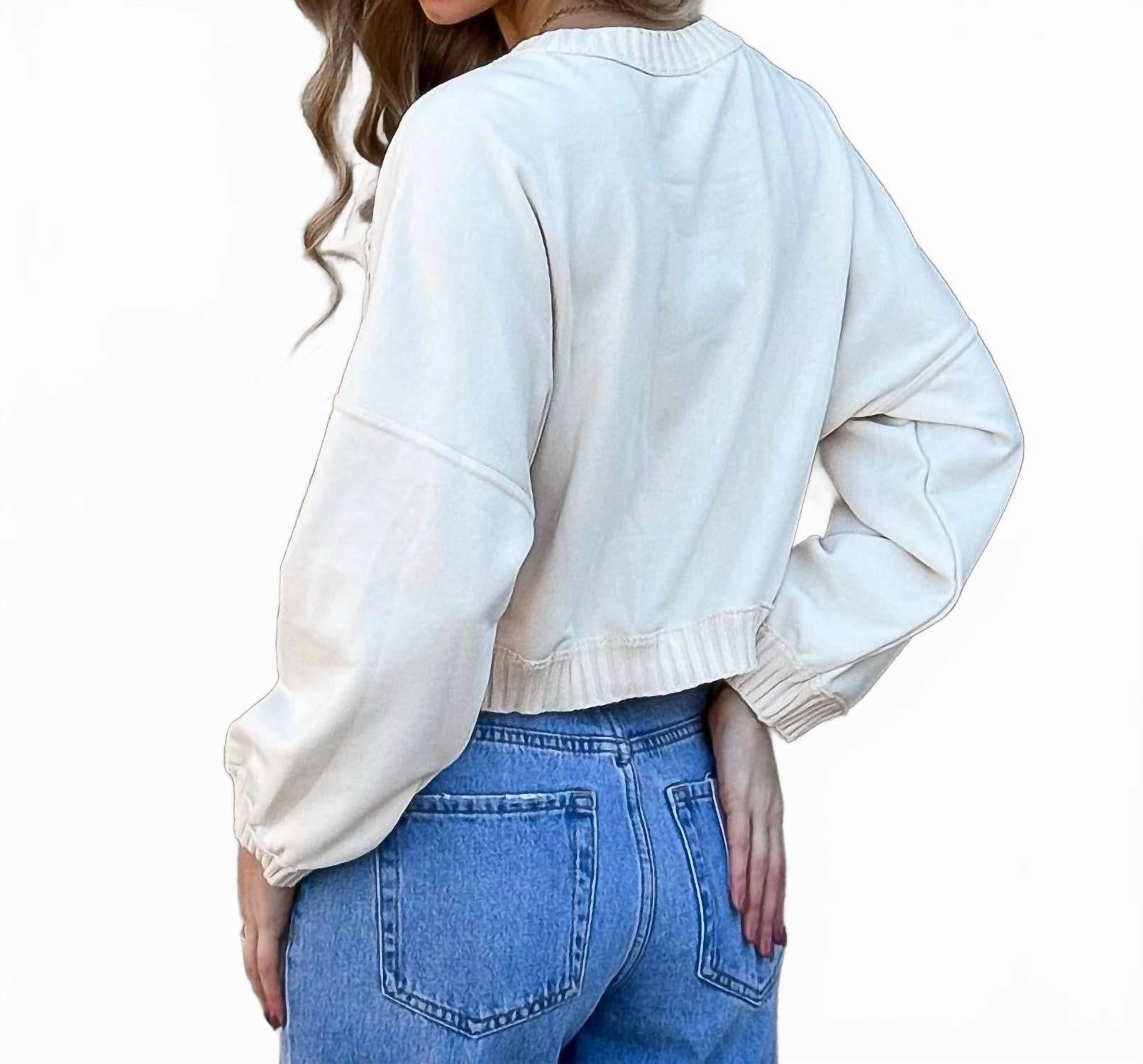 Sweetness Sweatshirt In Cream