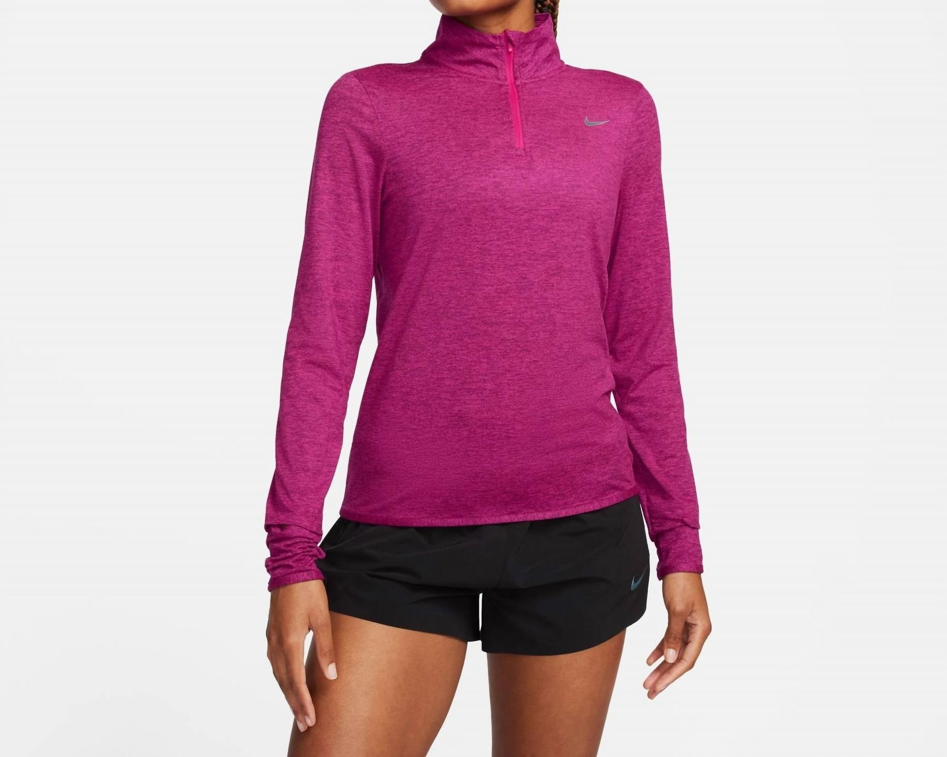 Swift Element Quarter Zip Top In Pink