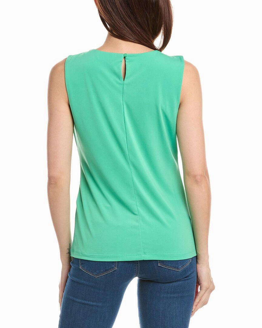 T Tahari Pleated Neck Blouse