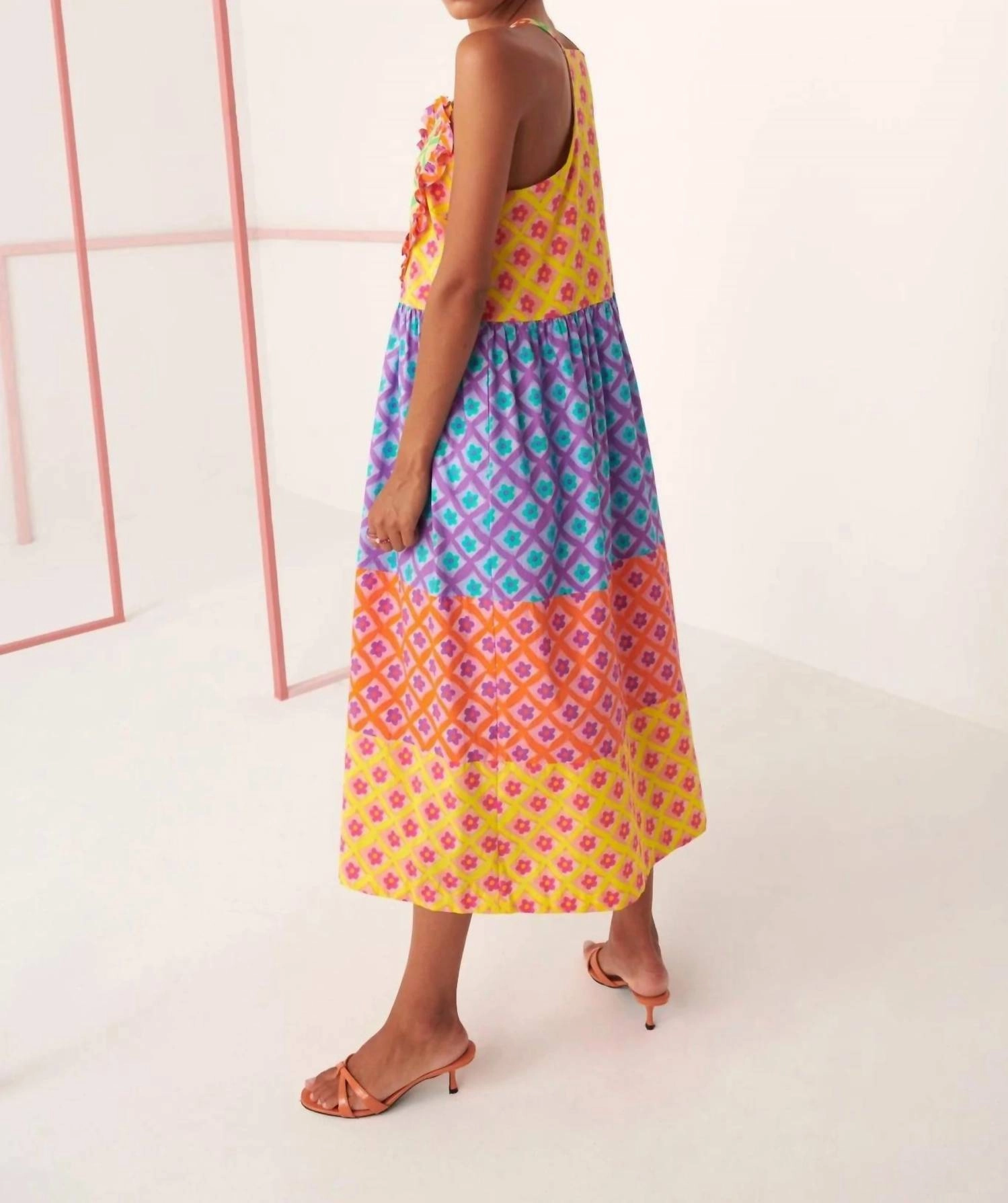 Tahaa Floral Pattern Maxi Dress In Multi