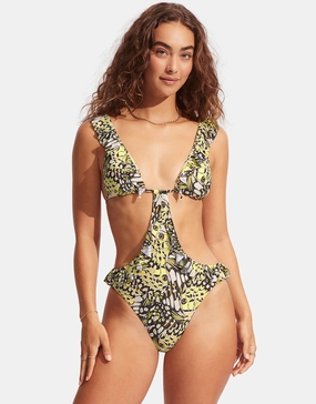 Take Flight Cut Out Swimsuit - Mandarin Seafolly - Seafolly bikinis sale