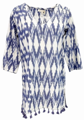 Tassel Cover Up In Ikat Swim Womens - plunge bikinis sale