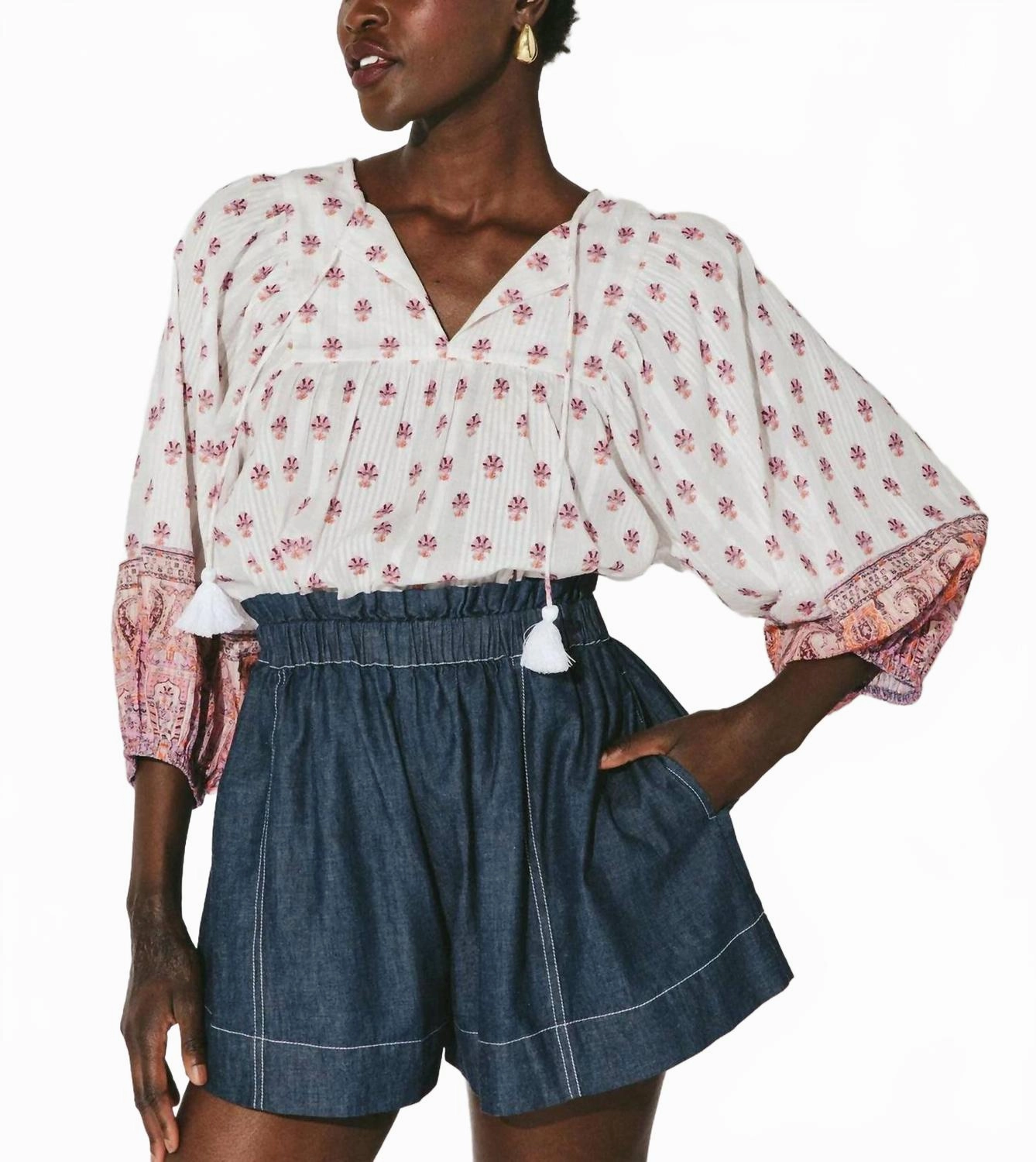 Tawny Blouse In Mahal Print