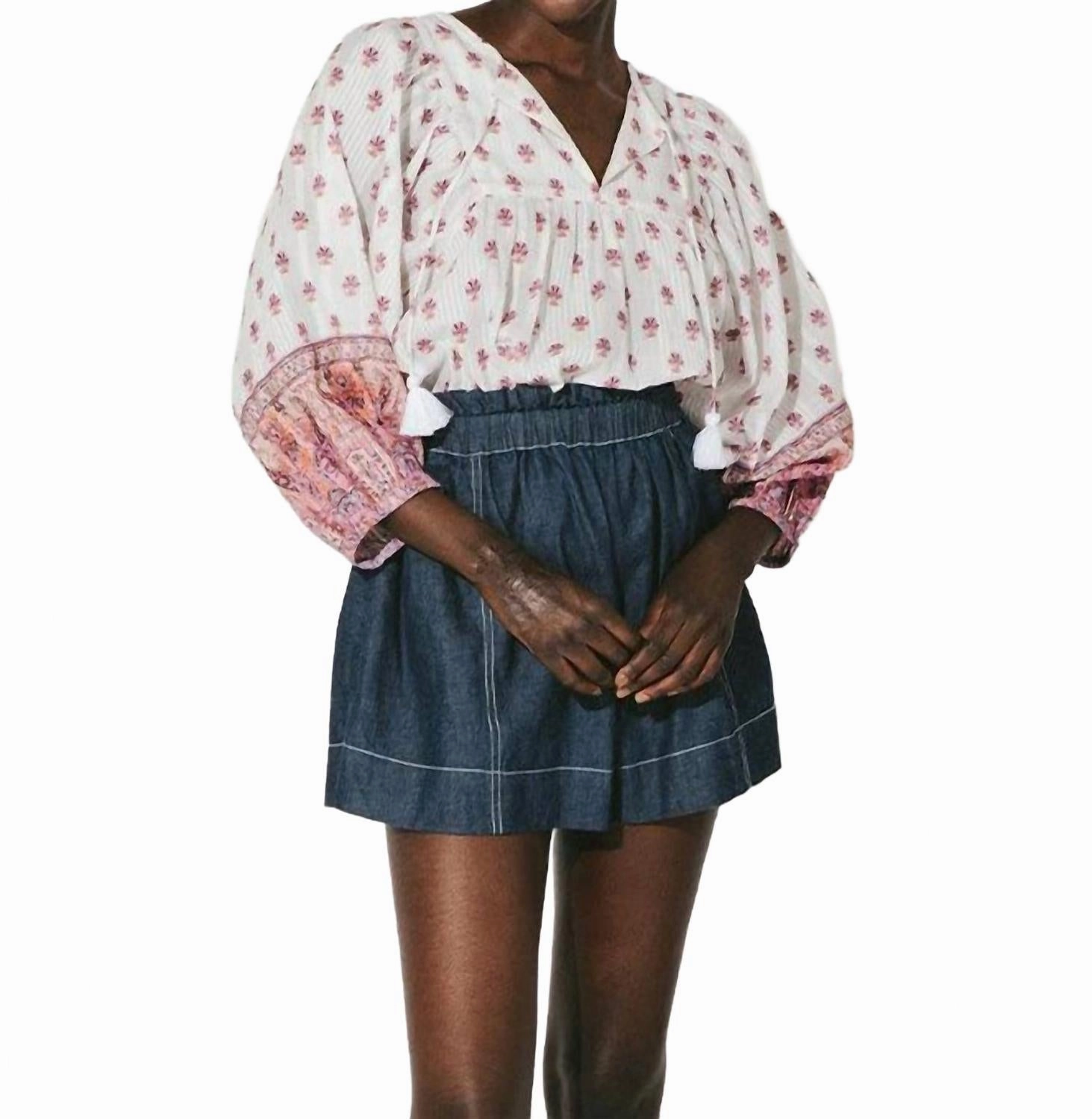 Tawny Blouse In Mahal Print