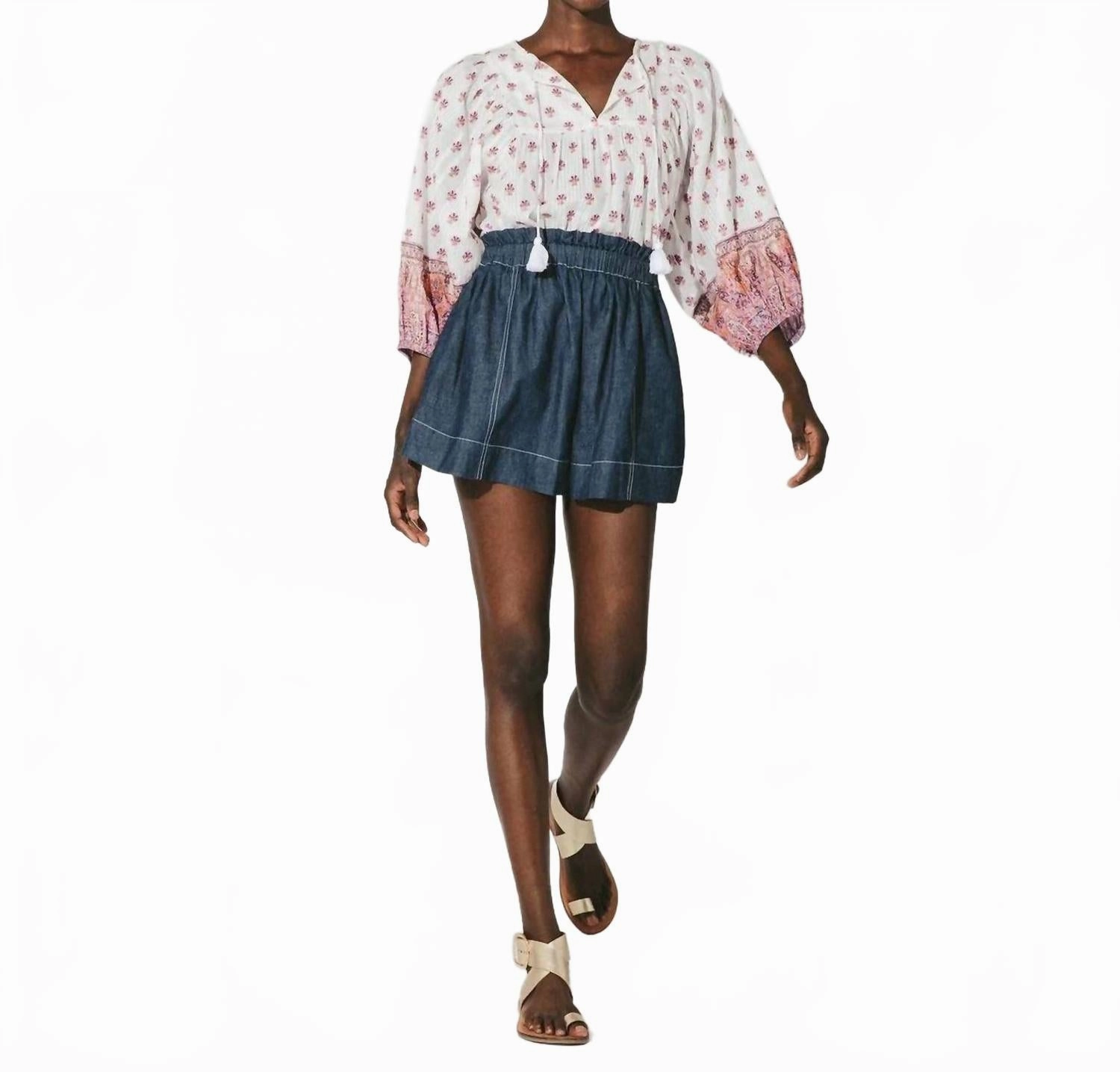 Tawny Blouse In Mahal Print