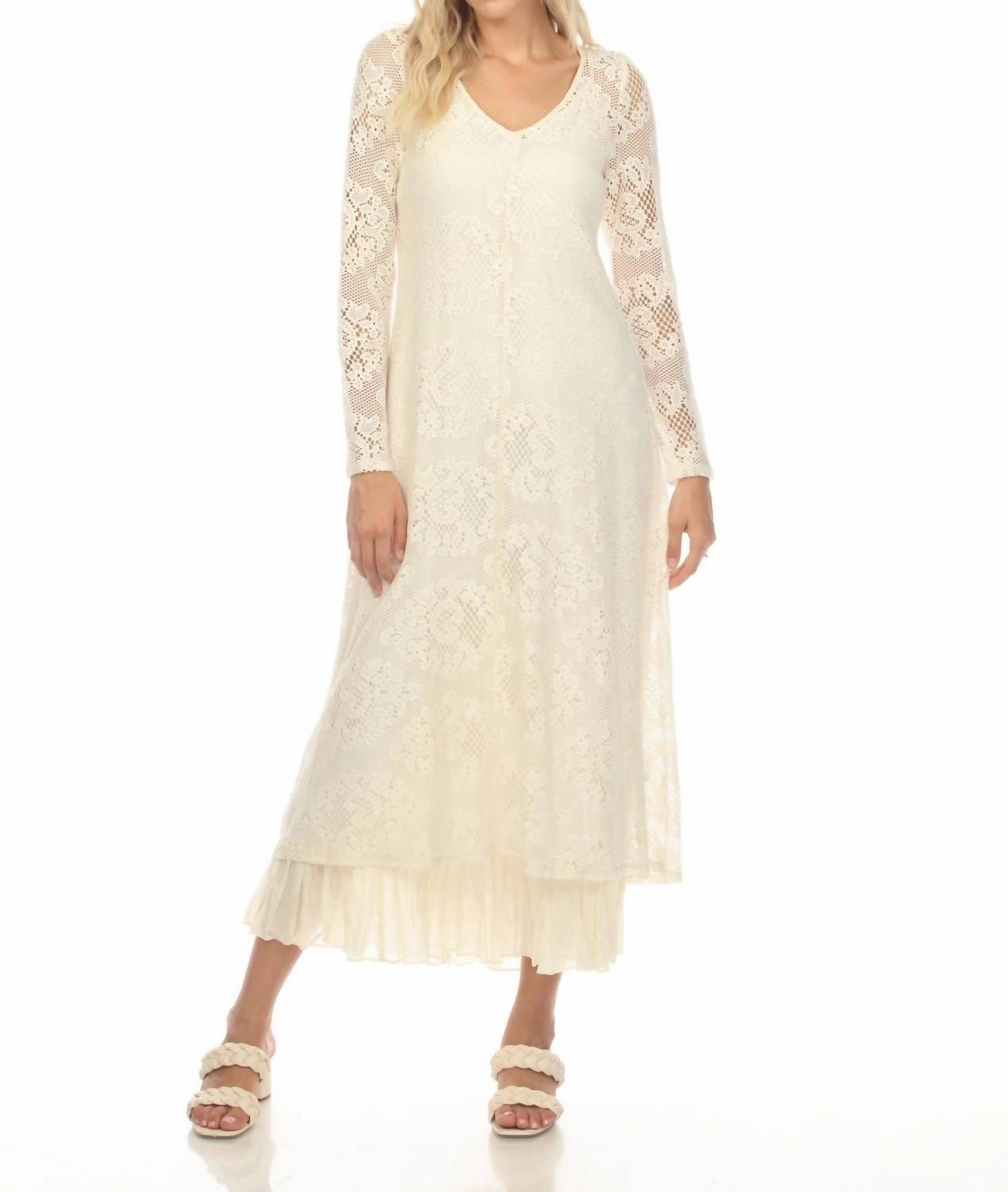 Tayla Lace Dress In White