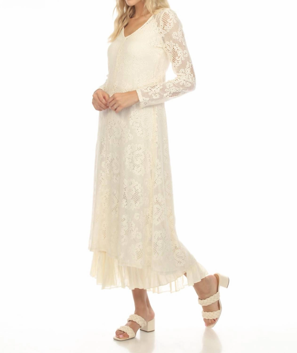 Tayla Lace Dress In White