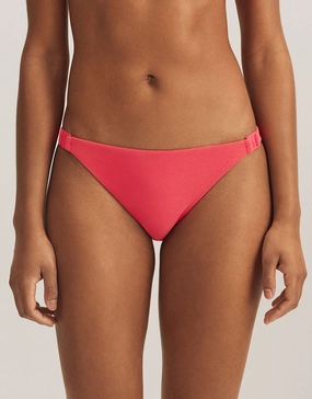Terry Logo Trim Devin Hipster Bikini Pant - Coral Swim Womens free shipping