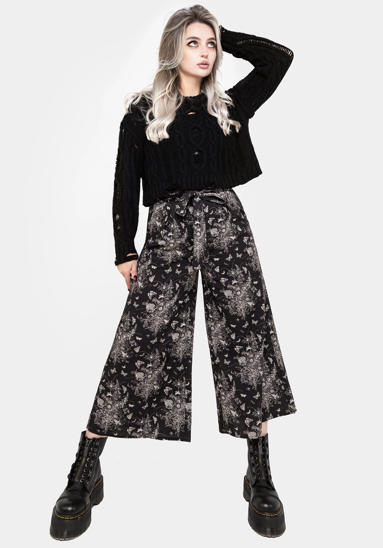 Thalia Tie Waist Culottes Bottoms Womens - women's jeans sale