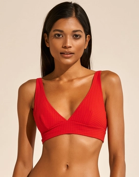 The Bloom Bralette Bikini Top - Radiant Red Maryan Mehlhorn - Maryan Mehlhorn dresses