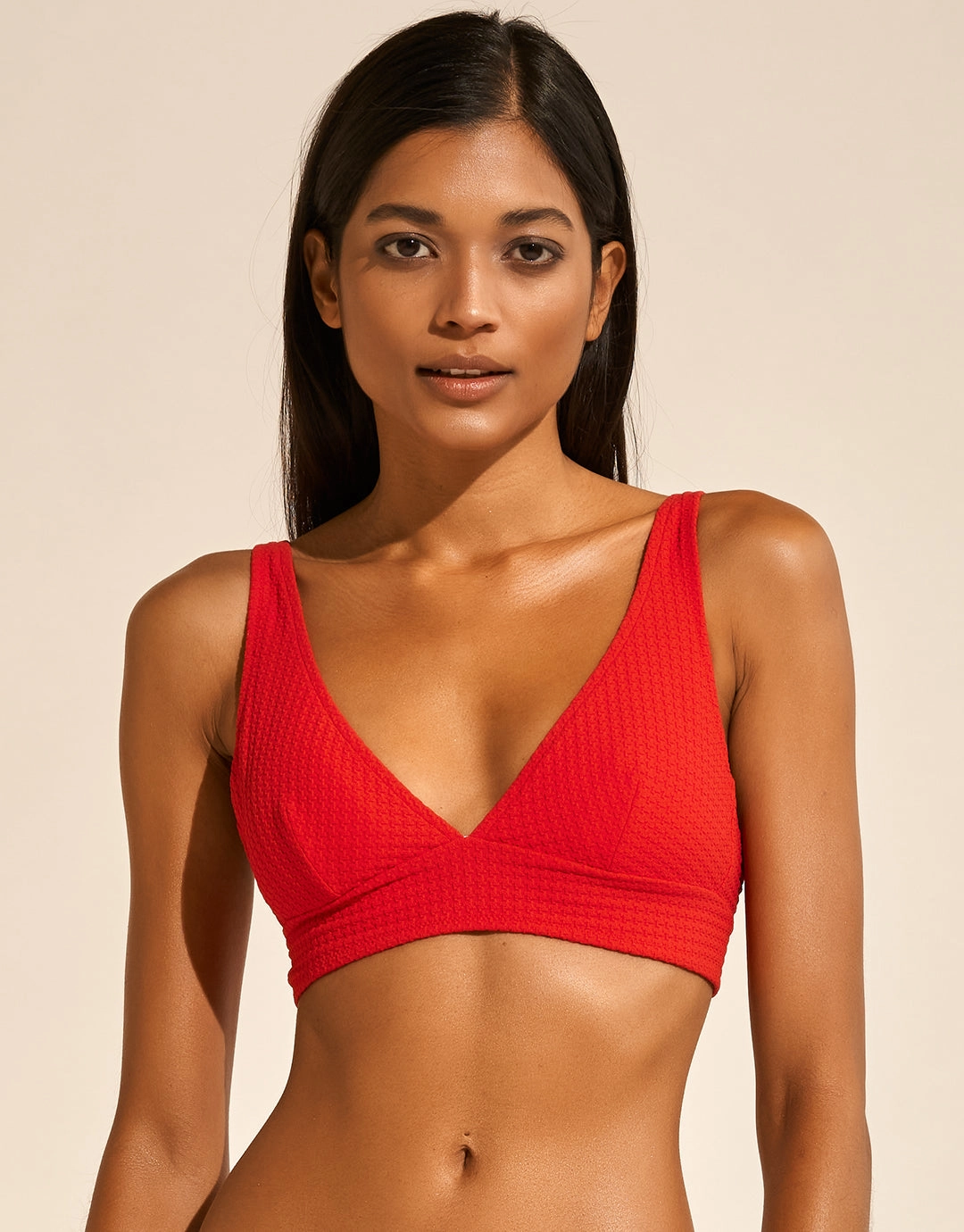 The Bloom Bralette Bikini Top - Radiant Red Maryan Mehlhorn - Maryan Mehlhorn dresses