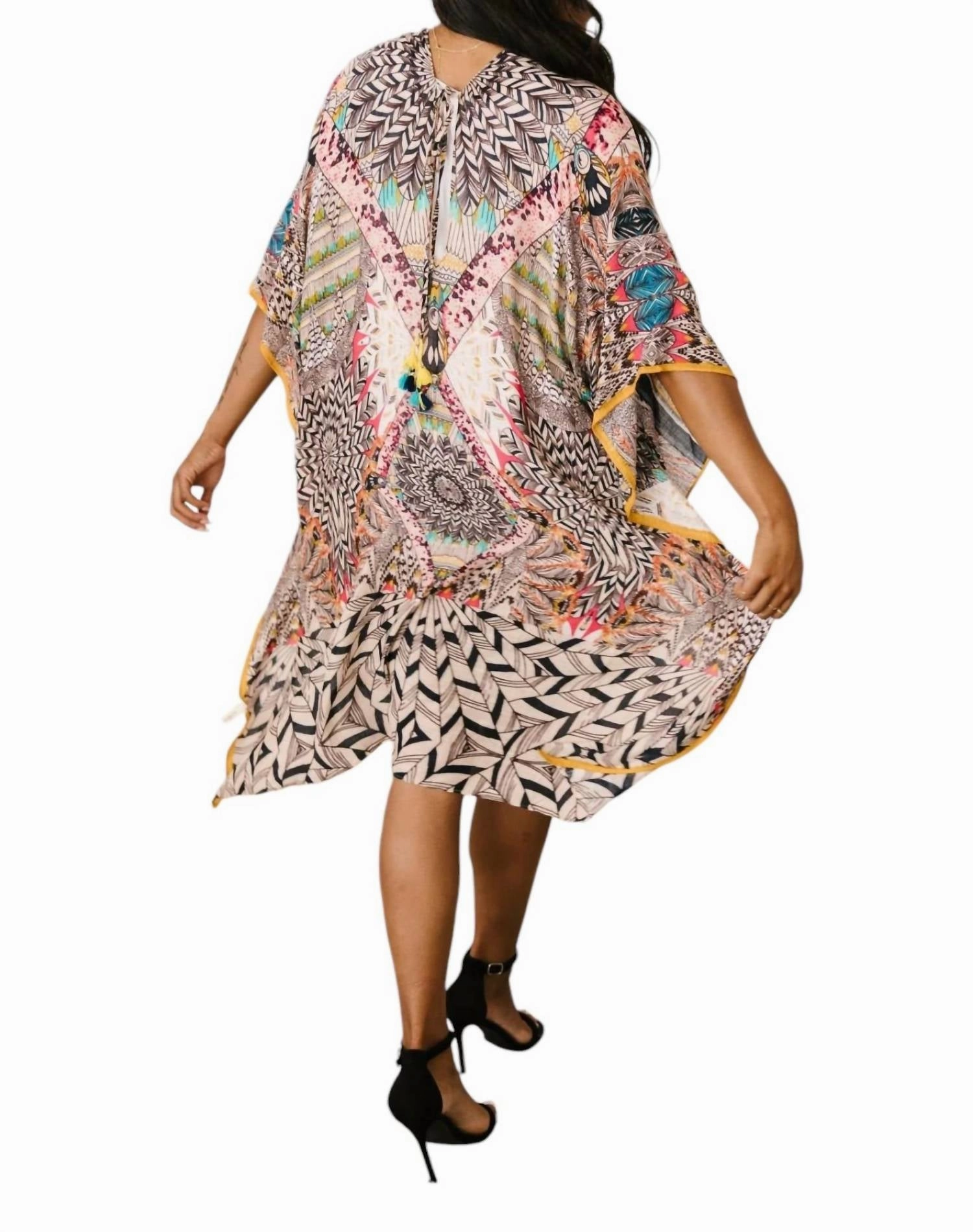 The Dreamer In Me Kimono In Brown Multi