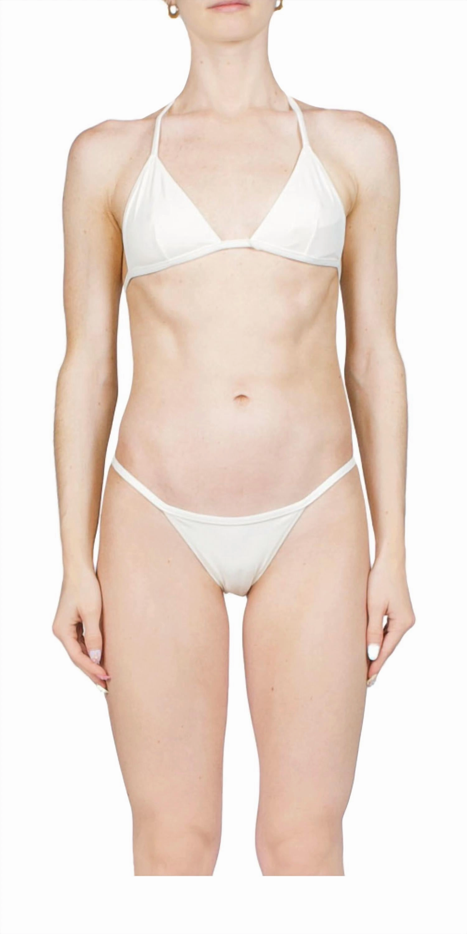 Thea Bikini Top In Ivory Swim Womens - bandeau bikinis clearance