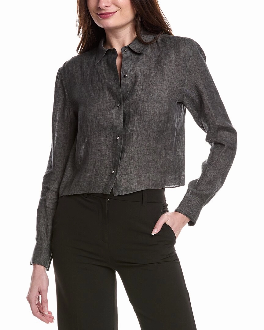 Theory Crop Taper Blouse