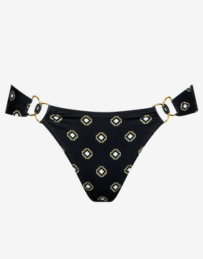 Tiles Craft Hipster Bikini Pant - Black Neutrals Watercult - Watercult swimsuits sale