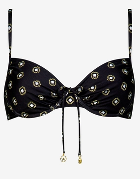 Tiles Craft Underwired Bikini Top - Black Neutrals Watercult - Watercult swimsuits sale