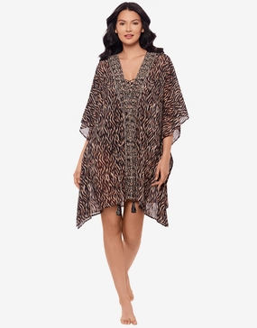 Topkapi Caftan - Black Multi Miraclesuit - Miraclesuit swimwear clearance