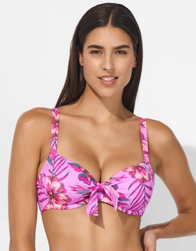 Tropic Radiance Underwired Bikini Top - Electric Pink Swim Womens - beachwear discount