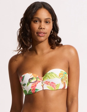 Tropica Bustier Bandeau Bikini Top - Ecru Swim Womens - sport swimwear clearance