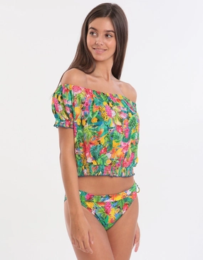 Tropivoil Binky Off The Shoulder Top - Blue Banana Moon - Banana Moon swimwear discount