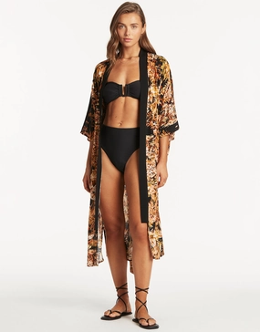 Troppica Kimono - Black Sea Level - Sea Level swimwear clearance