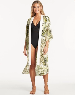 Troppica Kimono - White Sea Level - Sea Level swimwear clearance