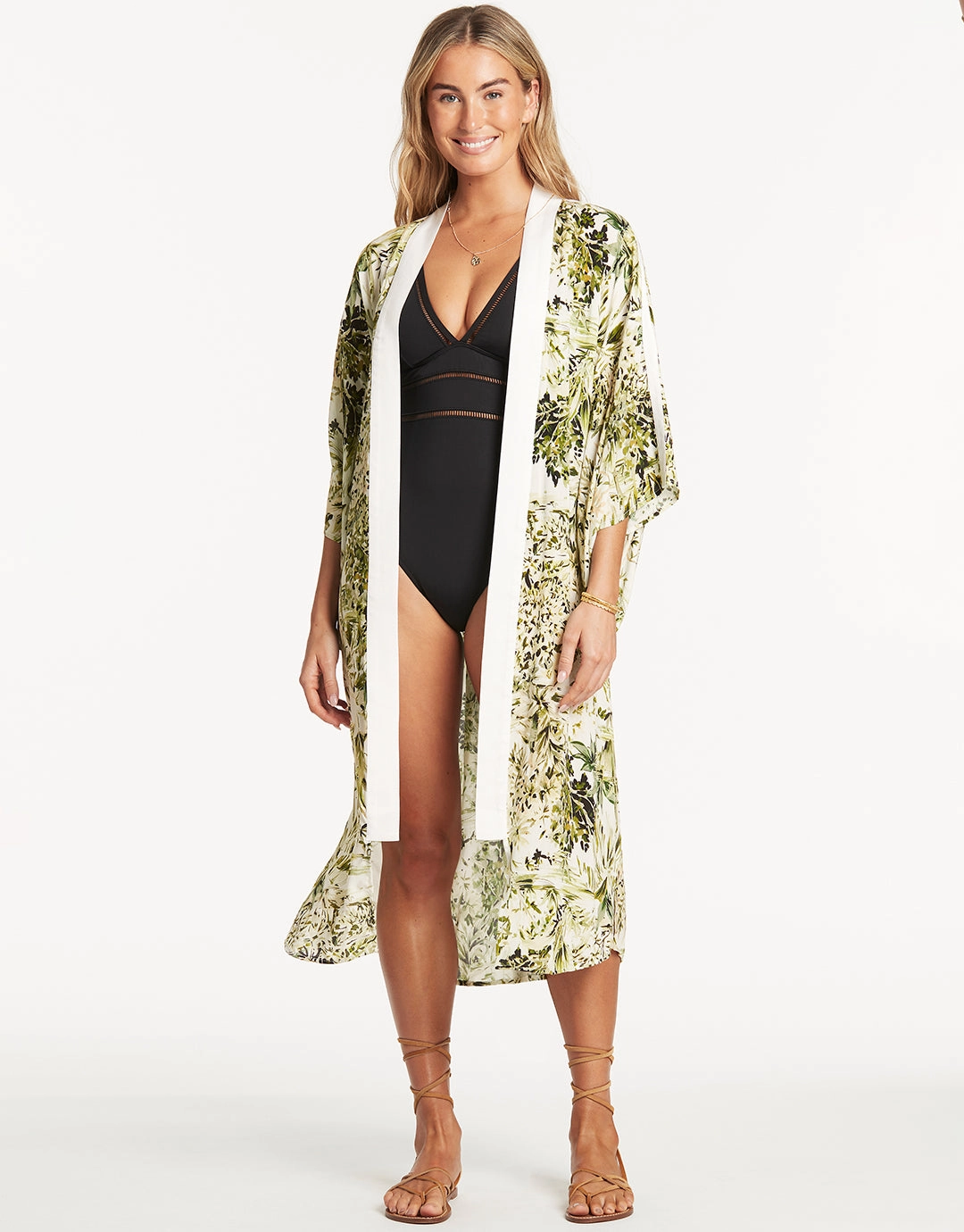 Troppica Kimono - White Sea Level - Sea Level swimwear clearance