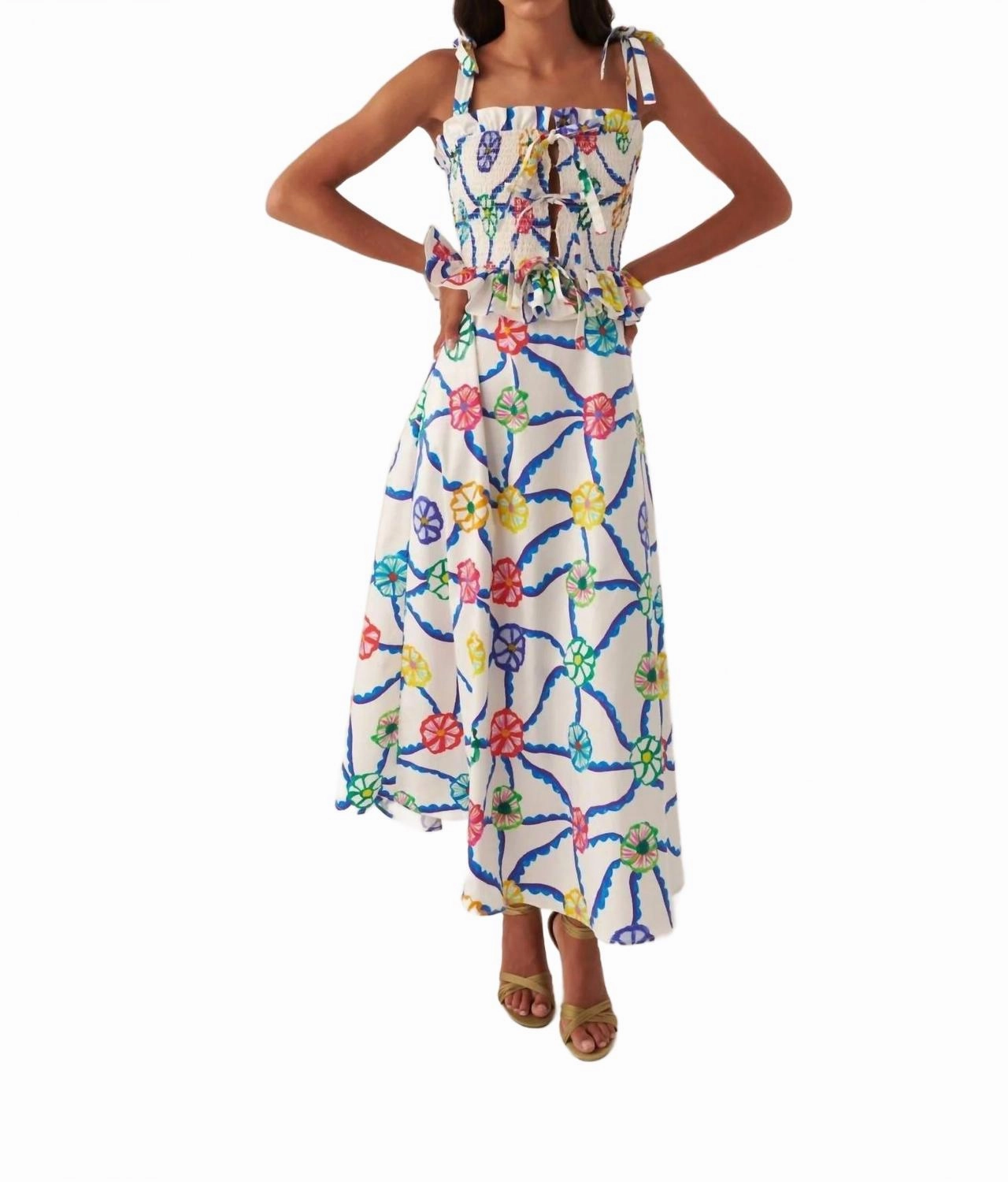 Turpan Dress In Blue Multicolor