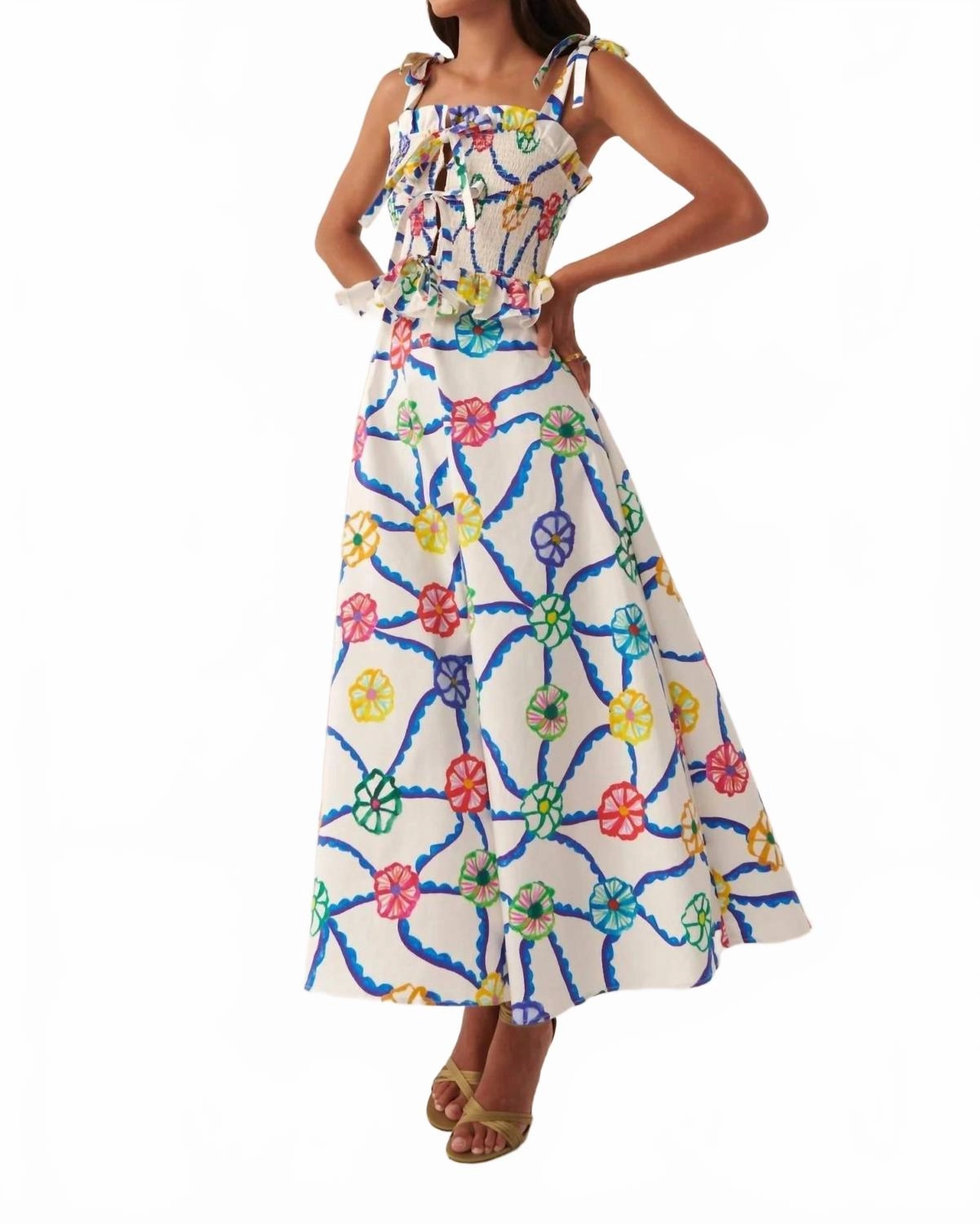 Turpan Dress In Blue Multicolor