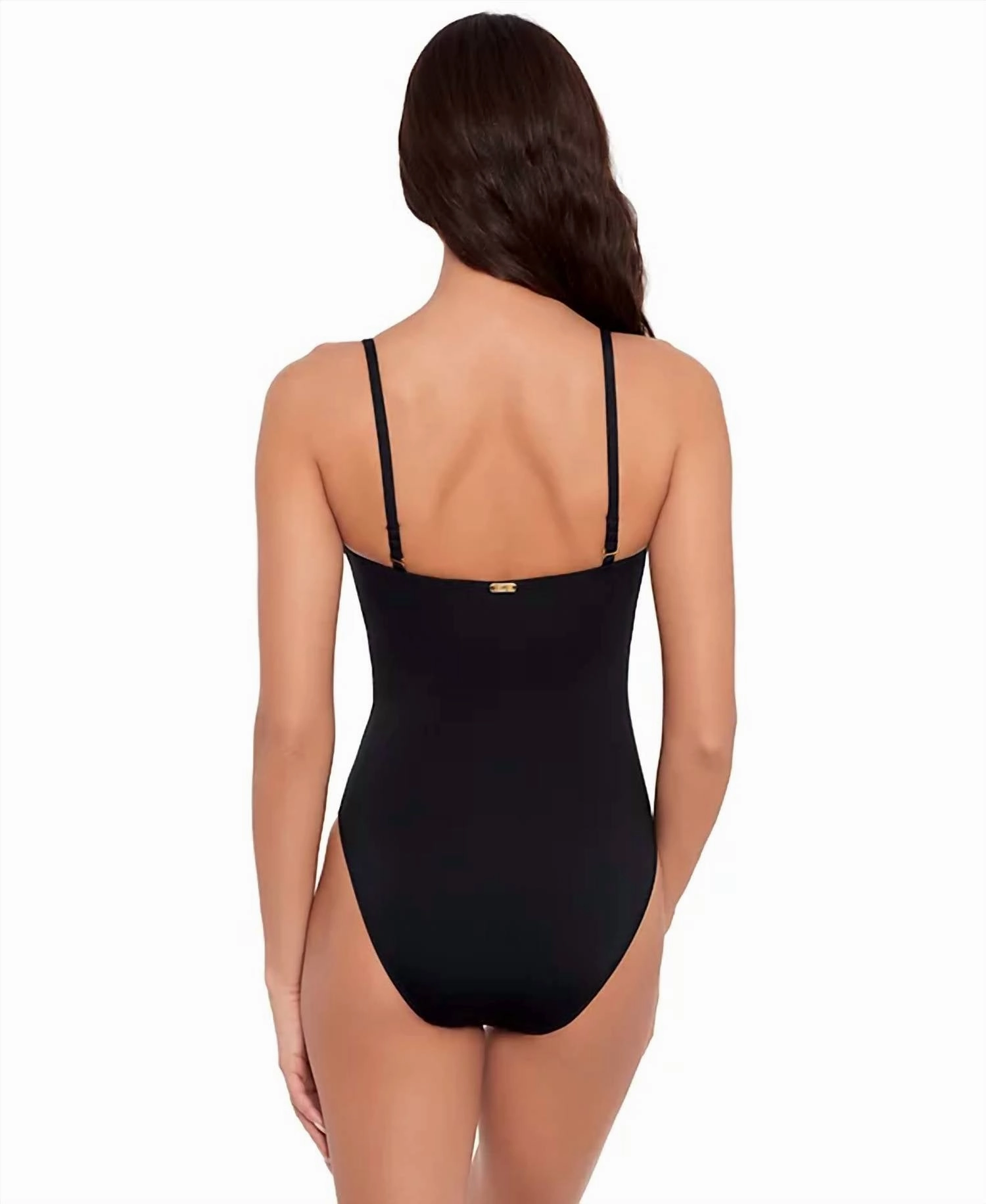 V-Wire One Piece Swimsuit In Black