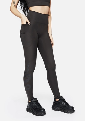 Venin Snake Athleisure Leggings - Charcoal Bottoms Womens - women's jeans sale