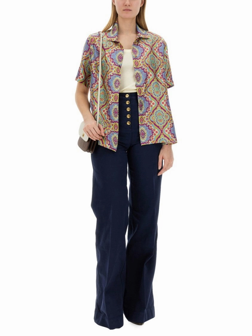 Vibrant Printed Silk Shirt