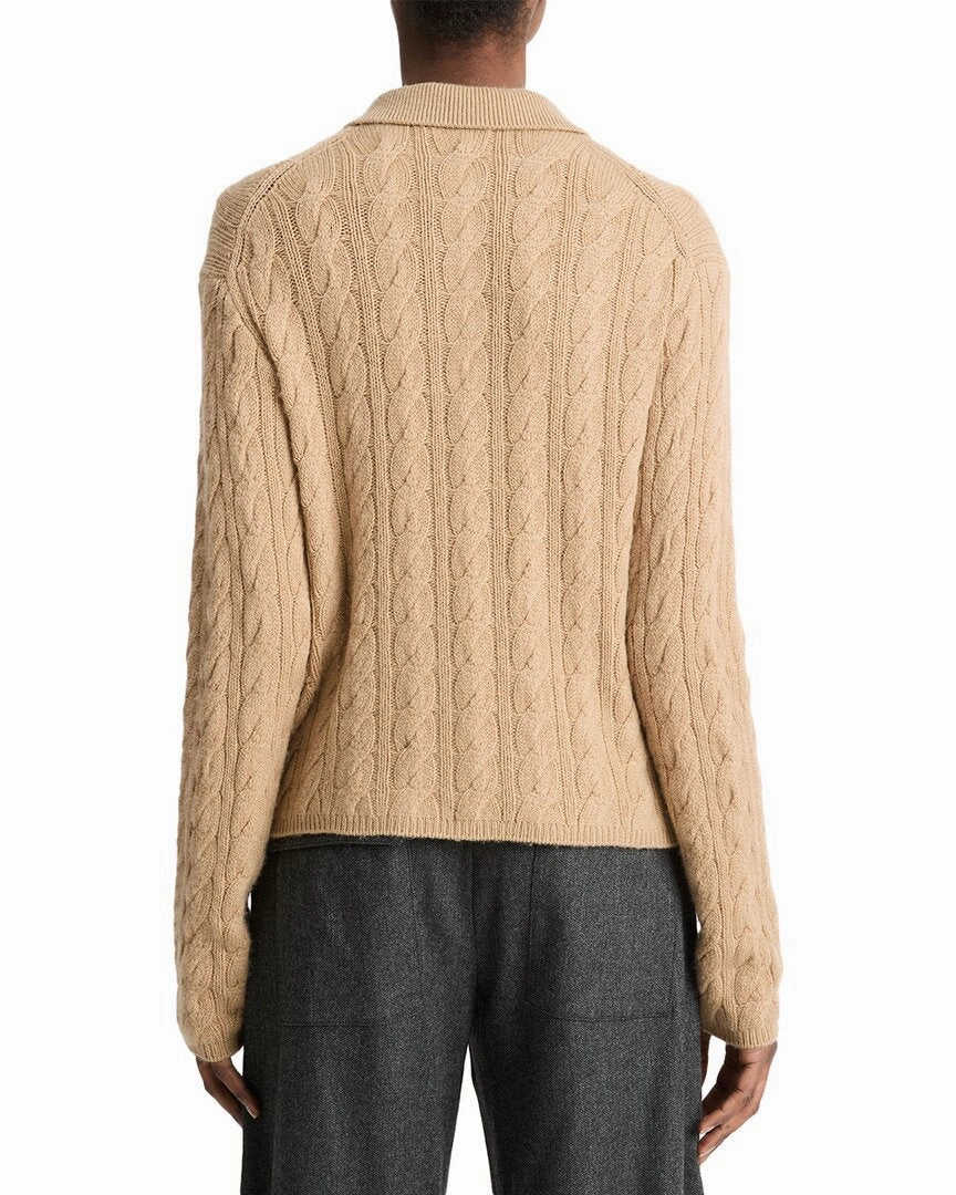 Vince Cable Knit Wool & Cashmere-Blend Polo Shirt