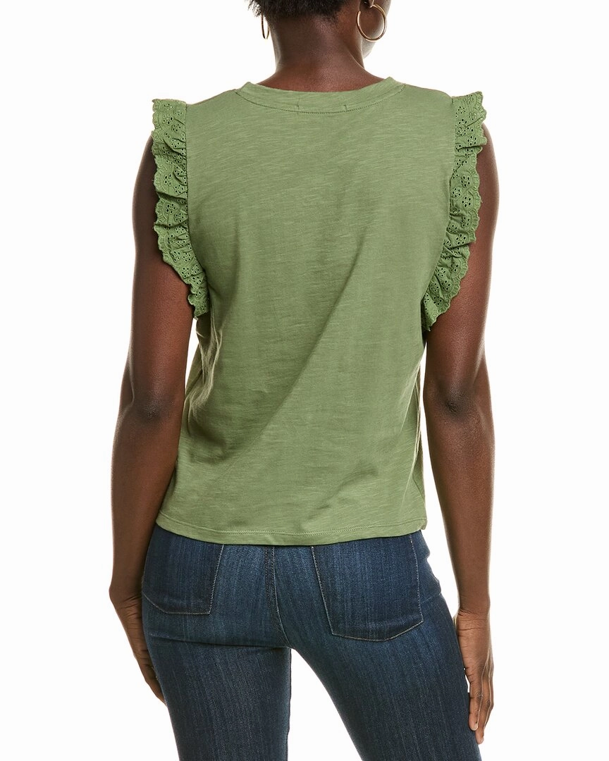Vince Camuto Eyelet Ruffle Tank